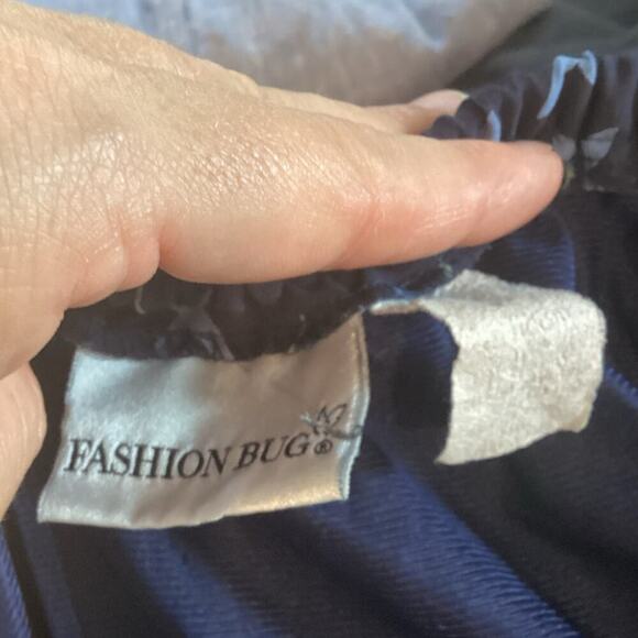 Vintage Fashion Bug Womens Maxi Skirt Large Y2K Forest Fairy Navy Blue Floral - Picture 4 of 8